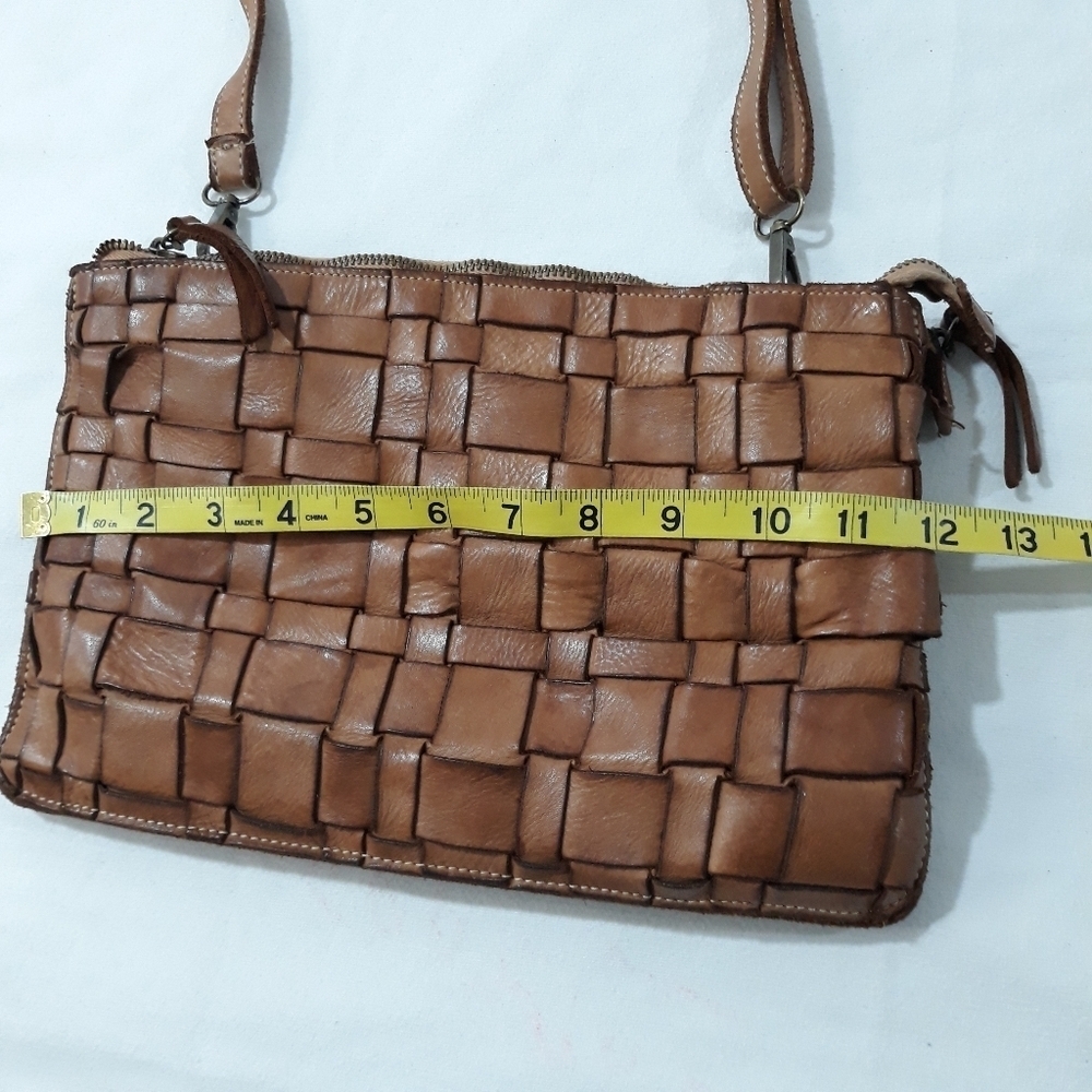 Constanza Rota Genuine Leather Shoulder/ Crossbody Brown Bag Made in Italy - Picture 10 of 11